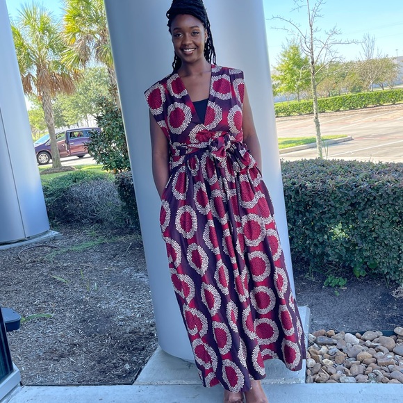 African clothing for women Ankara infinity long dress - Picture 2 of 5